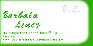 borbala lincz business card